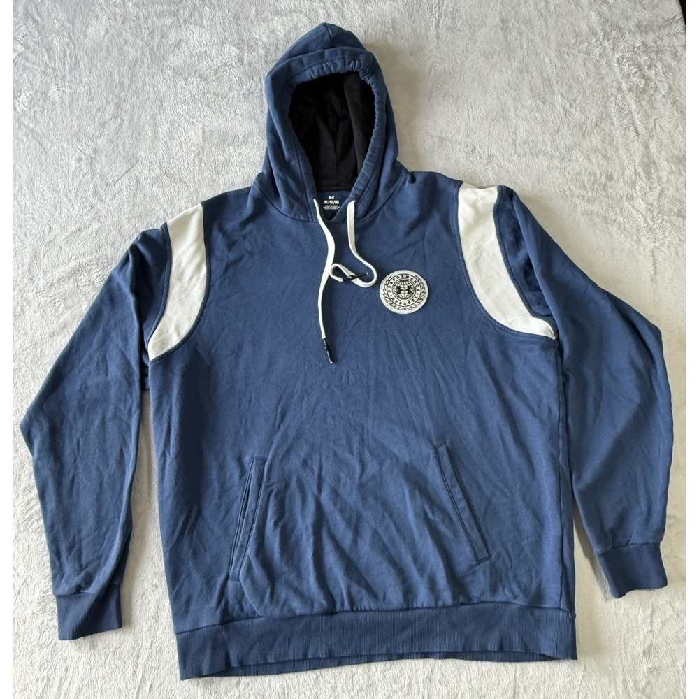 Mens Under Armour Hoodie Sweater L Black white Athletic‎ Performance Large